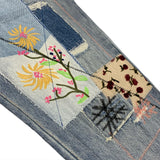 Kapital Jeans Hirata Kazuhiro smiley sticker ripped embroidery high street trendy brand denim trousers