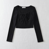 Women T-Shirt Top Women's Autumn and Winter Slim Fit Long-Sleeved T-shirt