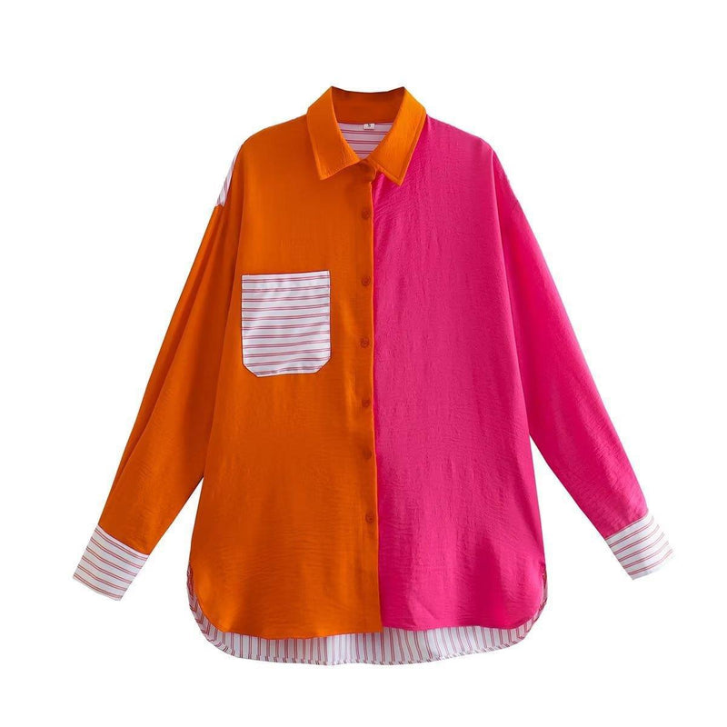Women T-Shirt Women's Mid-Length Loose Shirt Autumn Casual Long Sleeve