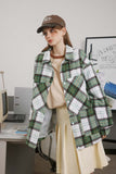 Unisex Jacket Fall Plaid Wool Coat Women's Clothing