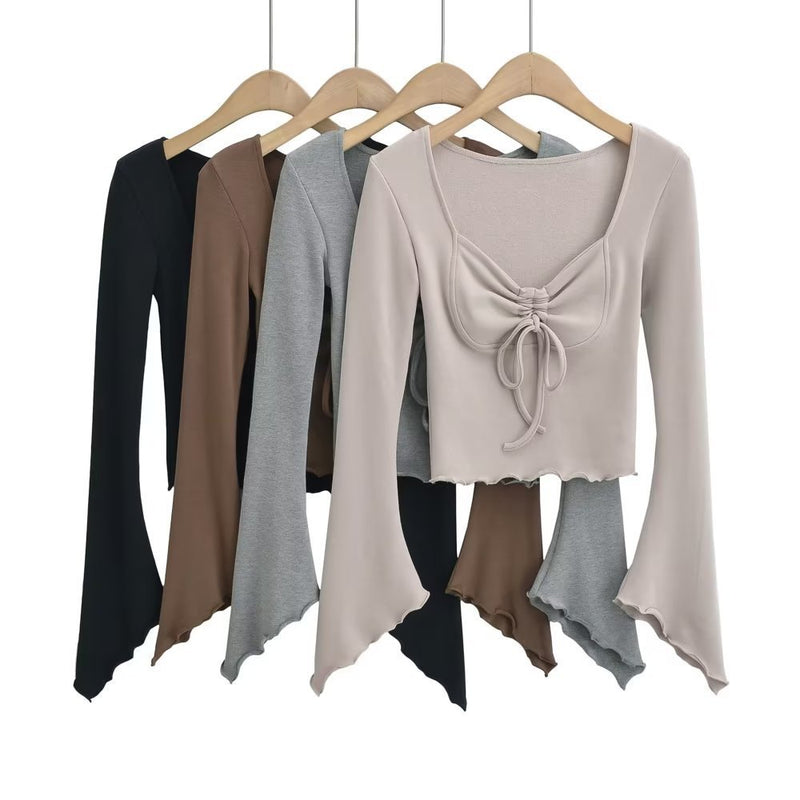 Women's T-Shirt Spring Bottoming Shirt Long-Sleeved T-shirt Top for Women