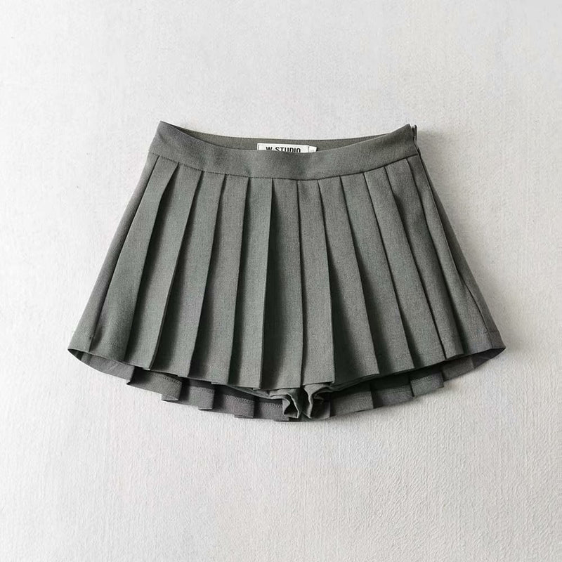 Women Skirt Solid Color College Style Skirt Skirt Women's Skirt