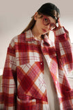 Unisex Jacket Fall Plaid Wool Coat Women's Clothing