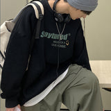 Men Hoodie Sweater Men's Long-Sleeved Autumn and Winter High Street Loose Coat Winter