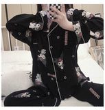 Kuromi Pajama Set Cartoon Casual Suitable for Daily Wear Home Wear Two-Piece Suit