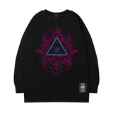 Men Long Sleeve Shirt Loose Long Sleeve T-shirt All-Matching Printed Casual