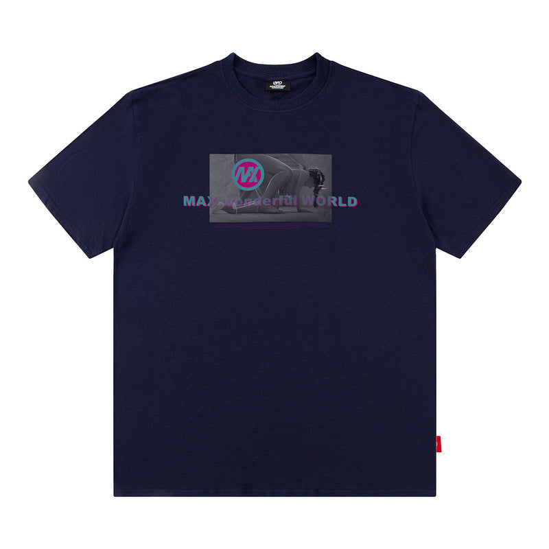 Men T Shirt Short Sleeve Printed Half Sleeve