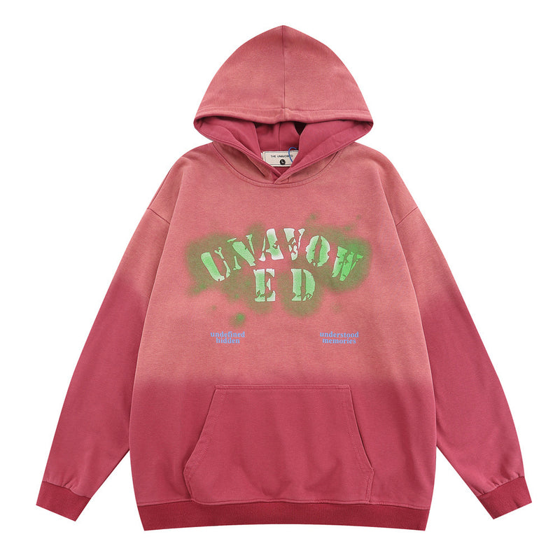 Men Hoodie Hooded Sweater Men's Loose Letter Pullover Hoodie Autumn and Winter