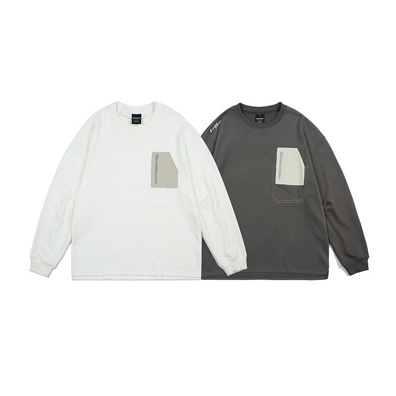 Unisex Hoodie Retro Outdoor round Neck Men and Women Loose Casual