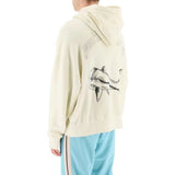 Palm Angle Hoodie Palm Angels Sketch Broken Shark Letter Hooded Sweater for Men and Women