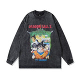 Men Long Sleeve Shirt Retro Dark Niche Washed Long Sleeve T-shirt Men's and Women's Bottoming Top