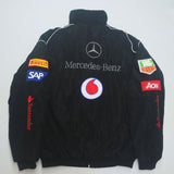 F1 Racing Suit Racing Suit Preppy Style Retro Style Autumn and Winter Wear Coat Cotton-Padded Casual Coat Embroidery