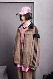 Unisex Jacket Autumn Deerskin Velvet Ribbon Coat