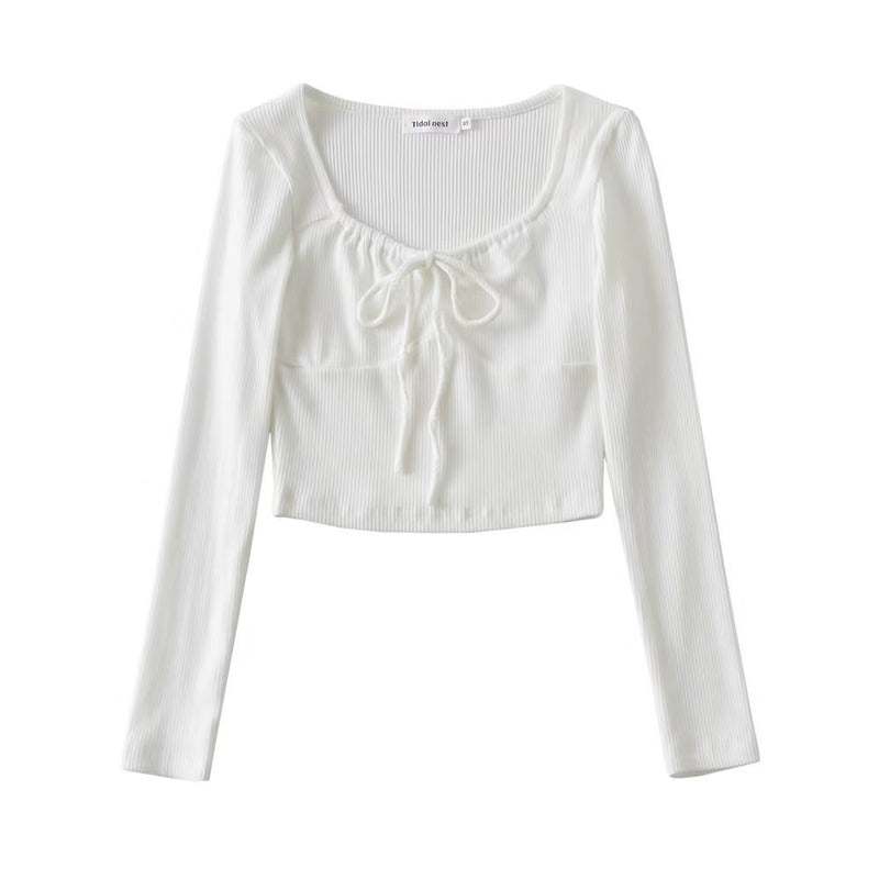 Women T-Shirt Top Women's Autumn and Winter Slim Fit Long-Sleeved T-shirt