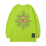 Men Long Sleeve Shirt Loose Long Sleeve T-shirt All-Matching Printed Casual