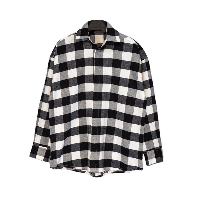 Palm Angle Hoodie Palm Angels Logo Plaid Long Sleeve Shirt for Men and Women