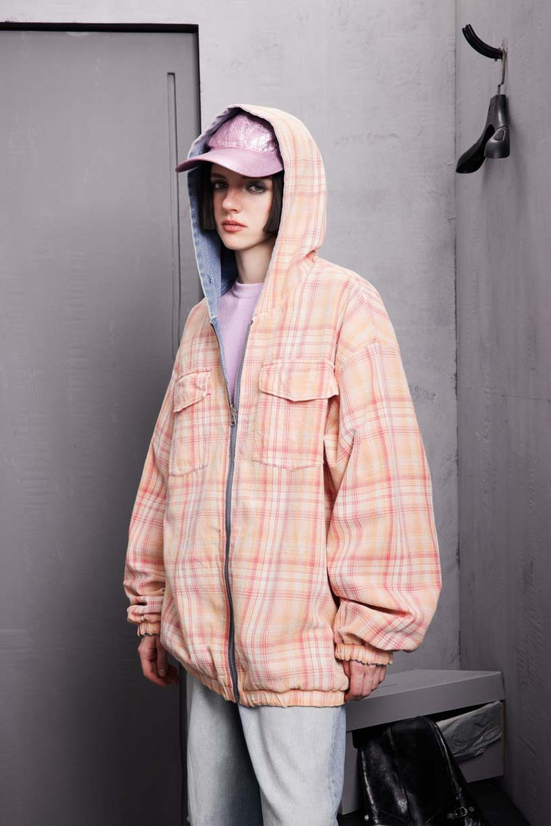 Unisex Jacket Autumn Double-Sided Plaid Jacket