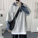 Men Hoodie Sweater Men's Hooded Autumn Hong Kong Style Loose Couple
