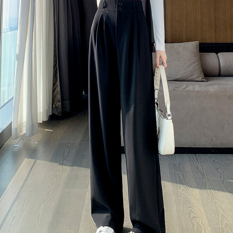 Palazzo Pants Spring and Autumn High Waist Slimming Drape Pear-Shaped Pants Casual